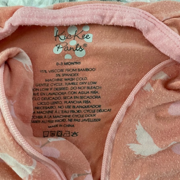 Kickee pant stork footies - Picture 1 of 3